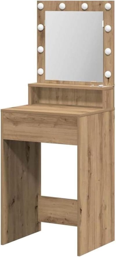 Toilettafel met plank - Kaptafel make-up tafel - Persoonlijke verzorging - Handgemaakt design - 50 x 41 x 135 cm