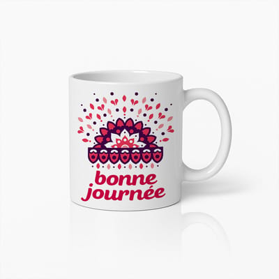 Bonne Journée Mok 330ml – Vrolijke Franse Koffiebeker met Kleurrijk Ontwerp – Perfect Cadeau voor Koffieliefhebbers, Vrienden & Collega’s