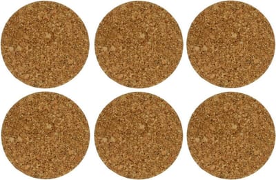 Cosy & Trendy - Kurk Glasonderzetter - CADEAU tip - Ø9,5x(H)0,3cm - Set à 6