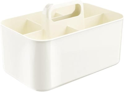 KZQ Draagbare, stapelbare, multifunctionele bureau-organizer/pennenhouder met meerdere vakken voor het opbergen van kantoorbenodigdheden en afstandsbedieningen (beige).
