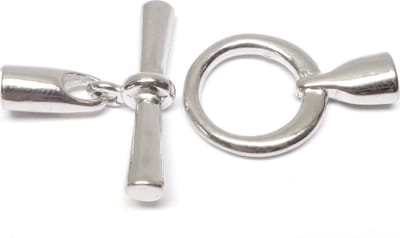 Art & Pearls Kapitelsluitingen – 8 Stuks – Platinum Plated – Anti-allergisch – T-Bar Sluitingen met Lijmopening voor Kettingen en Sieraden