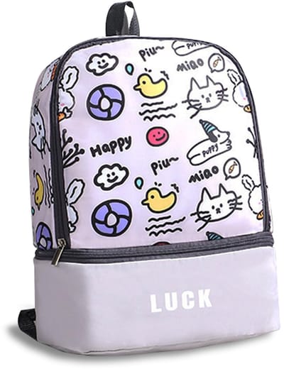 Dailygoods- Zwembadtas Waterdicht - Kinderrugzak - Droog/Natte Zwemtas - Grote Capaciteit - Schoenenrek - Cartoon Ontwerp - Rugzak