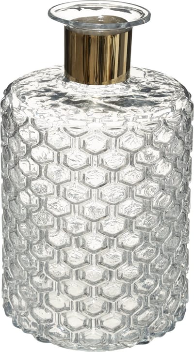 Atmosphera bloemenvaas Elegance - Apotheker Fles model - transparant - glas - 26 x 15 cm