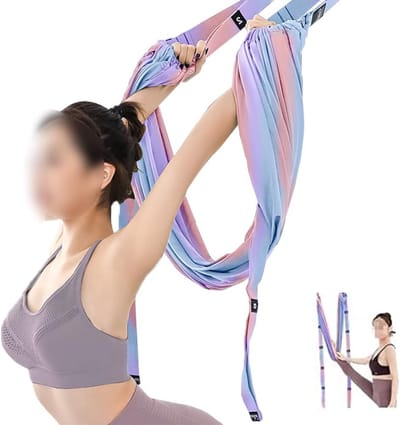 Thijox - Yoga Fitness Stretchband - Verstelbare Beenstrekker, CuiCanfla Yogariem, Rugbuighulptrainer voor Revalidatie, Pilates, Ballet, Cheerleading,