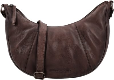 Hide & Stitches Paint Rock Schoudertas - Leren Tas - Crossbody - Dames Tas - Verstelbare Schouderband - Tijdloos Design - Leren Dames Tas - Donkerbruin