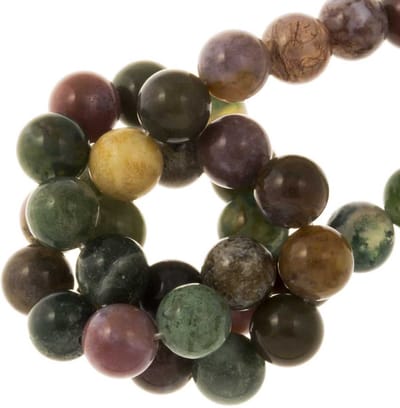 Indiase Agaat Kralen (8 mm) 45 Stuks