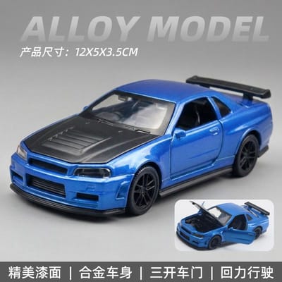 1:36 Mx-5 Mx5 Rx7 R34 Serie Legering Diecast Raceauto Model Simulatie Educatief Speelgoed Verjaardagscadeau