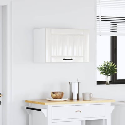 vidaXL - Keukenbovenkast - Lucca - bewerkt - hout - hoogglans - wit