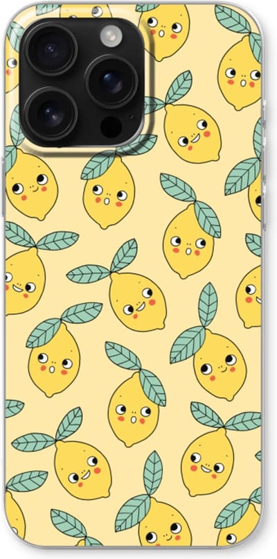 Case Company® - Hoesje geschikt voor iPhone 16 Pro Max hoesje - Citroenen - Soft Cover Telefoonhoesje - Bescherming aan alle Kanten en Schermrand