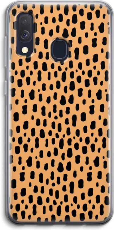 Case Company® - Hoesje geschikt voor Samsung Galaxy A40 hoesje - Panter - Soft Cover Telefoonhoesje - Bescherming aan alle Kanten en Schermrand