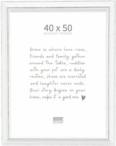 Deknudt Frames fotolijst S221H3 - wit met bruin accent - 40x50 cm