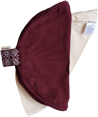 Samarali Biologisch Katoenen Meditatiekussenhoezen Rond XL - Kastanjebruin - 38 x 38 x 12 cm - Geschikt voor Zafu Meditatiekussen - Yoga Kussen - Duurzaam - Zen Accessoire