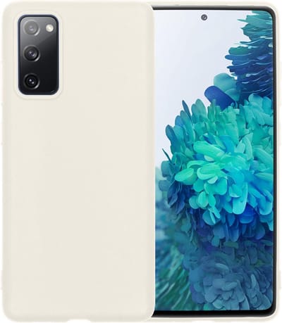Hoesje - Geschikt voor Samsung Galaxy S20 FE - Sterk & Shockproof - Siliconen Case - Hoes Cover - Telefoonhoes - Wit
