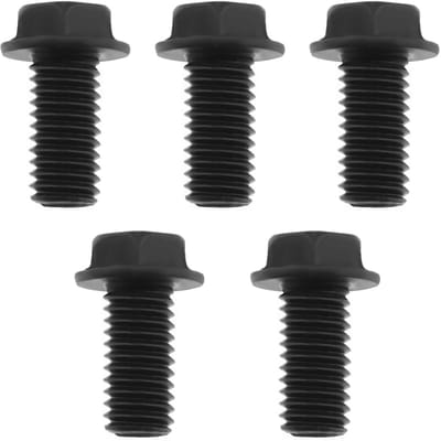 Dailygoods- Flensbouten M8x16mm - 5 Stuks - Koolstofstaal - Links Draad - Zwart - Hoge Hardheid - Slijtvast en Duurzaam - Schroeven