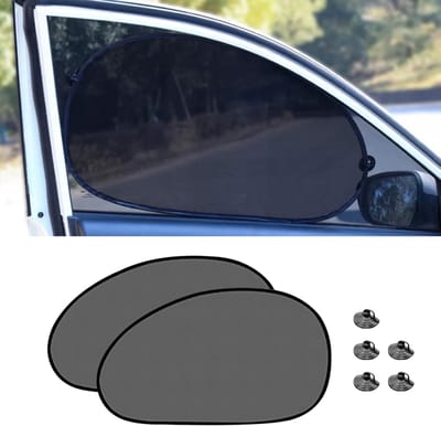 Zonnescherm auto - Auto Raam Zonneschermen Set - UV Protectie -Zonwering Raam - Opvouwbare Auto Zijraam Zonnescherm - Zonwering Auto - Zonnescherm - universeel dubbelzijdig - 2 Stuks - 44×36cm