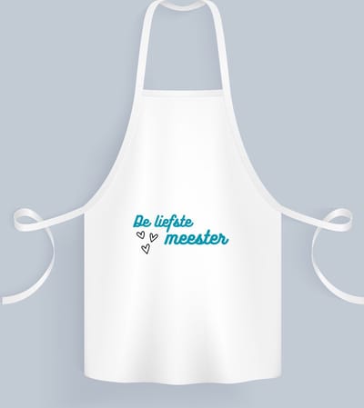 Akyol - de liefste meester Keukenschort - Meester - voor de liefste meester - meester - verjaardagscadeau - verjaardag - cadeau - afscheidscadeau - geschenk - leuke cadeau - kado - gift - meesterdag - 82 bij 71 cm