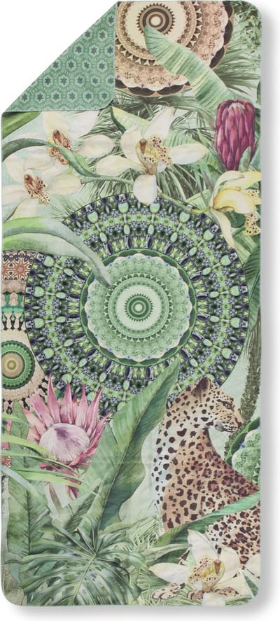 HIP Yoga / Reishanddoek "tropische print en mandala's" - Groen - (75x180 cm) - Microvezel