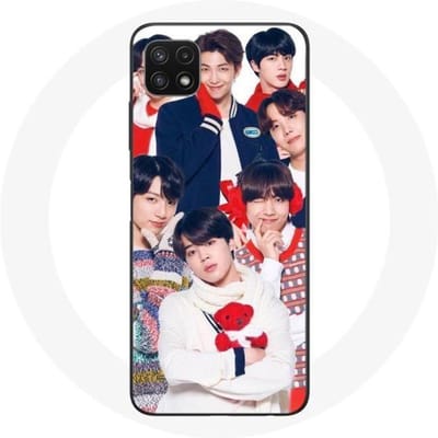 Coque pour Samsung Galaxy A22 5G BTS Affiche Memebers Cadeau de Noël 2023