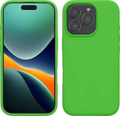 kwmobile telefoonhoesje geschikt voor Apple iPhone 16 Pro Max - Hoesje met siliconen coating - Smartphone case in limoengroen
