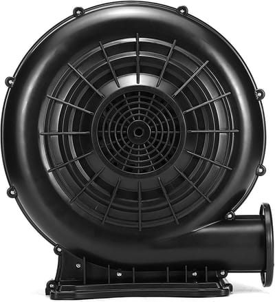 Opblaas Pomp - Luchtblazer Ventilator - Springkussen Opzetten - Krachtige Luchtstroom - 350W tot 750W - Zwart
