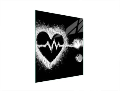 TMK ArtDeko Serie - Snijplank van Gehouwen Glas - 45x52 cm - Beschermend en Modern Ontwerp