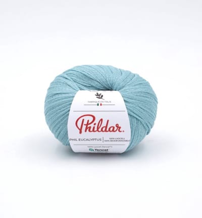 Phildar - Eucalyptus - 100 % Ecologische breigaren - Wordt per 5 stuks verkocht : Kleur: Lagon