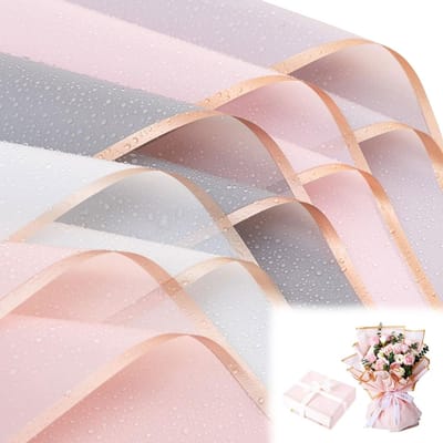 Dailygoods- Inpakpapier Waterdicht - Cadeaupapier Boeketten - Verpakkingspapier Bloemen - Duurzaam - Scheurvast - 10 Stuks (58 x 58 cm)