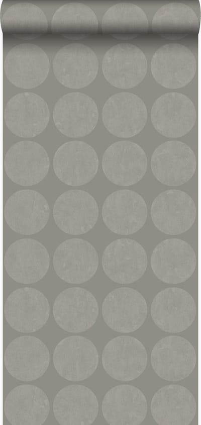 Origin Wallcoverings behang grote verweerde bollen donkergrijs - 347609 - 53 cm x 10,05 m