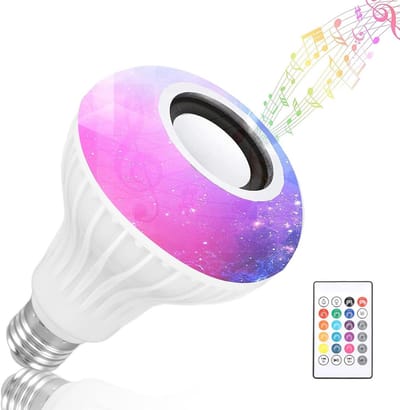 Slimme RGB Muziek Lamp met Bluetooth Speaker en Afstandsbediening | E26 Fitting
