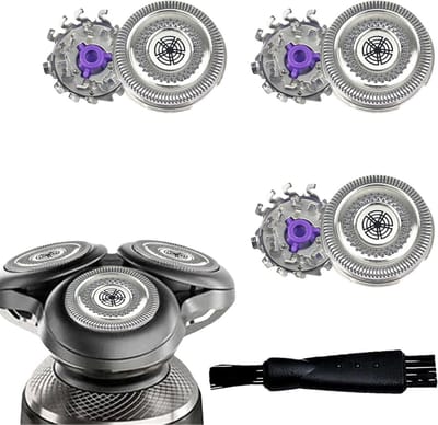 Vervangende Scheerkoppen voor Philips Series 9000 - Geschikt voor S9000 Prestige en SP9860 met Reinigingsborstel en Hoge Kwaliteit Scheermesjes