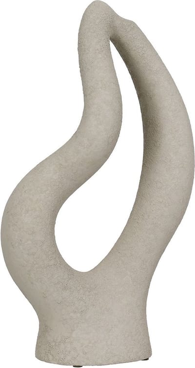 Gilde Handwerk - Decoratieve Vaas - Mailand - Vaas - Bloemenvaas - Keramiek - Creme - 10x28x40cm