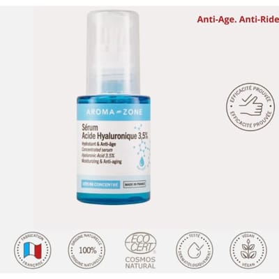 Sérum - Sérum Concentré Acide Hyaluronique Aroma-Zone - 3,5% ultra-concentré - 100% d'origine naturelle - Sans parfum synthétique
