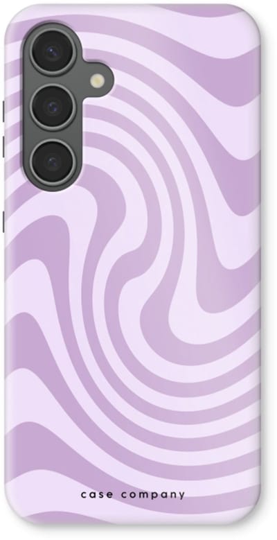 Case Company® - Hoesje geschikt voor Samsung Galaxy S24 Plus hoesje - Swirl Paars - Tough Case - Maximale Bescherming alle Kanten en Schermrand
