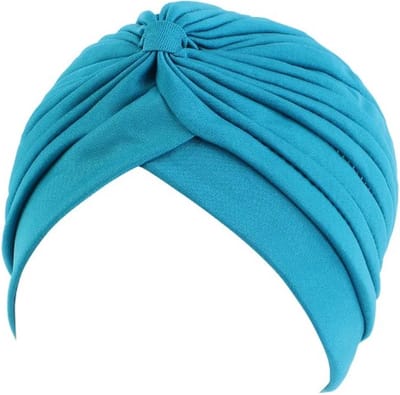 Scoby - Tulband - Dames Hoofdwrap - Hoofddoek - Head Wrap - Slaapmuts - Damesmuts - Chemo Muts - Cyaan