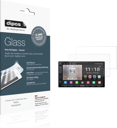dipos – 2x Matte Pantserfolie geschikt voor Atoto A5LG2A7T | 9H Screenprotector