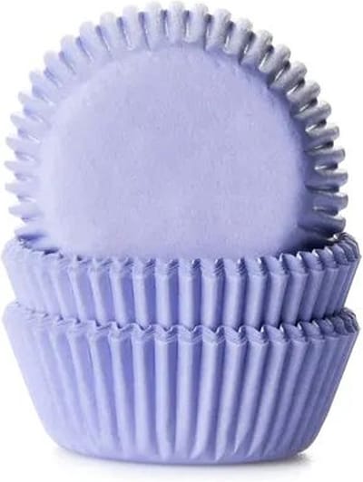 House of Marie Mini Cupcake Vormpjes - Paars - pk/60 - Baking Cups voor Muffins en Cupcakes