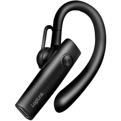 LogiLink BT0078 In Ear headset Bluetooth Zwart