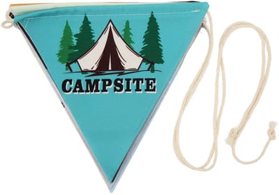 Dailygoods- Campingvlag 3 Meter - 10 Kleurrijke Vlaggenlijn - Buitendecoratie - Feestdecoratie - Bruiloft - Duurzaam Stoffen Materiaal