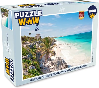 Puzzel Uitzicht op het strand van Tulum in Mexico - Legpuzzel - Puzzel 1000 stukjes volwassenen