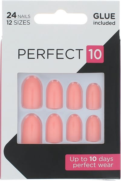 Elegant Touch Perfect 10 Pre-Glued Nails - Coral Craze
