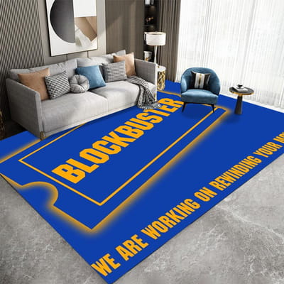 Blockbuster Tapijt Lichtgewicht Machinewasbaar Polyester Lidmaatschapskaart Ontwerp Deurmat Perfect voor Slaapkamer Keuken Buiten 120*160cm
