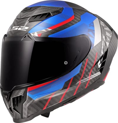 LS2 FF807 Dragon Trax Blauw Rood Integraalhelm - Maat 3XL - Helm