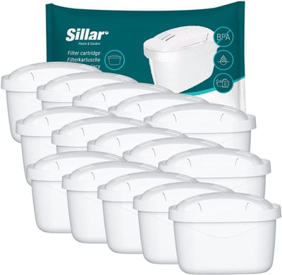 15x Aquafloow Waterfilters voor Brita - voor Waterkan - waterfilters voor Maxtra+, Style, Merella Cool, Mavea Elemaris XL
