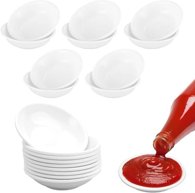 Dailygoods - 20 Stuks Snackschaal,Dipschalen Kruidenkom Snackschaal Schaaltjes Mini Sushi Soja Kom Sauskom voor Specerijen,Snacks,Kimchi