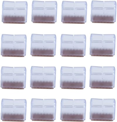 Siliconen Stoelpootdoppen - 16 Stuks Antislip Voetbeschermers voor Tafels en Stoelen (Vierkant 55-65 mm)