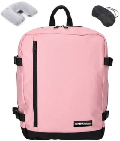 Rugzak 40x30x20 cm - Maximale Inhoud - Handbagage Tas 40x30x20 - 17 inch Laptopvak - Roze