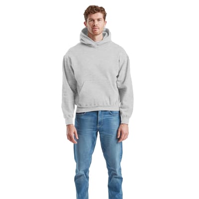 Fruit of the Loom Heren Supercotton Hoodie (Athletic Heather)