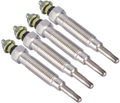 Dailygoods- Verwarmingskaarsen 4 stuks - Metalen Gloeikaarsen - Dubbele Kern - Schroefdraad M10 x 1,25 - Geschikt voor Mitsubishi L200/L300 - Gloeikaars