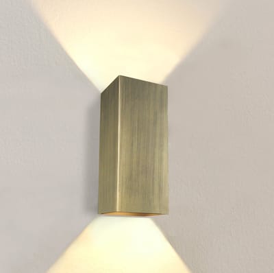 Artdelight - Wandlamp Dante XL 2 lichts 24 x 10 cm antiek brons