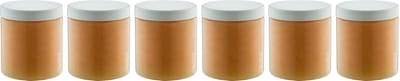Luxe Verzorgende Bodyscrub-Gel Honey - 400 gram - Pot met witte deksel - set van 6 stuks - Hydraterende Lichaamsscrub